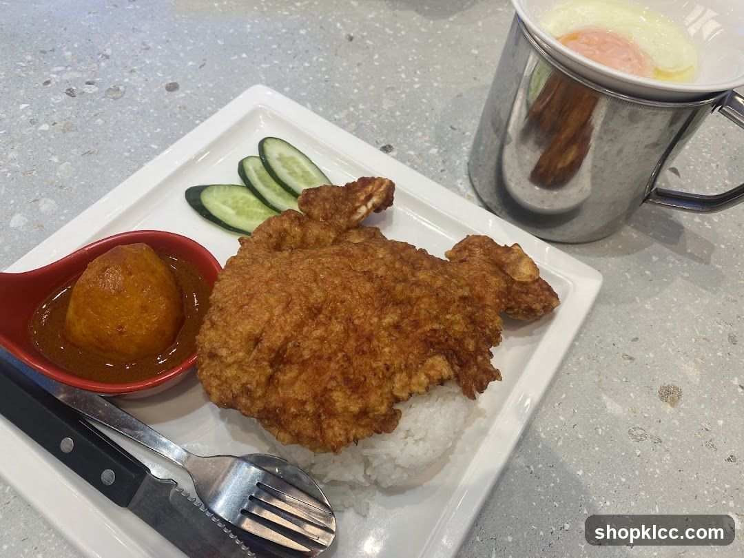 Fried Chicken with Rice and Egg