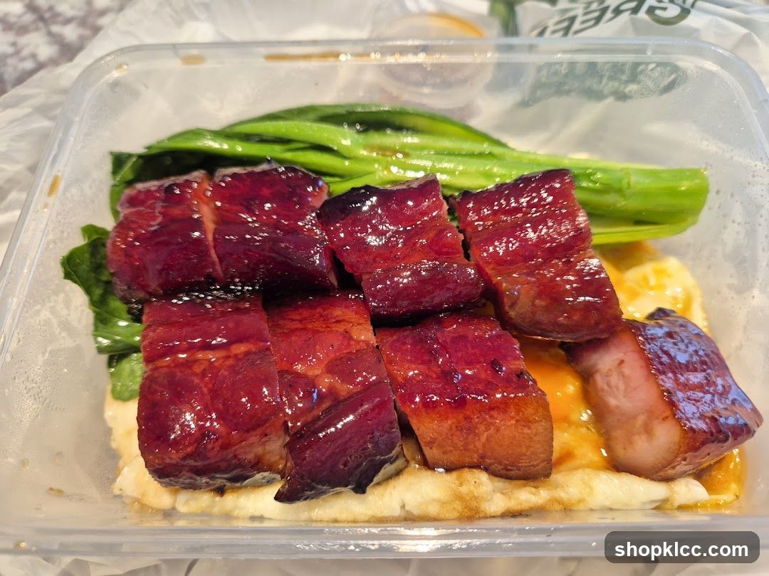 Char Siu Pork with Greens and Rice