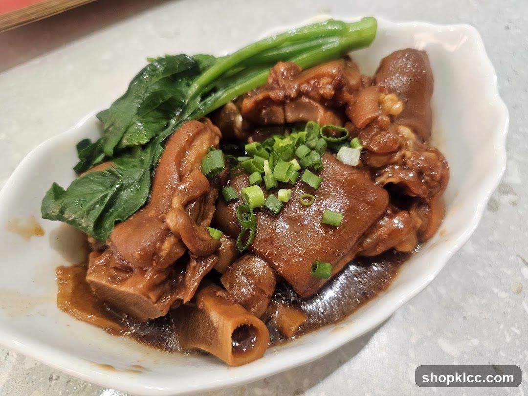 Braised Pork Knuckles with Greens