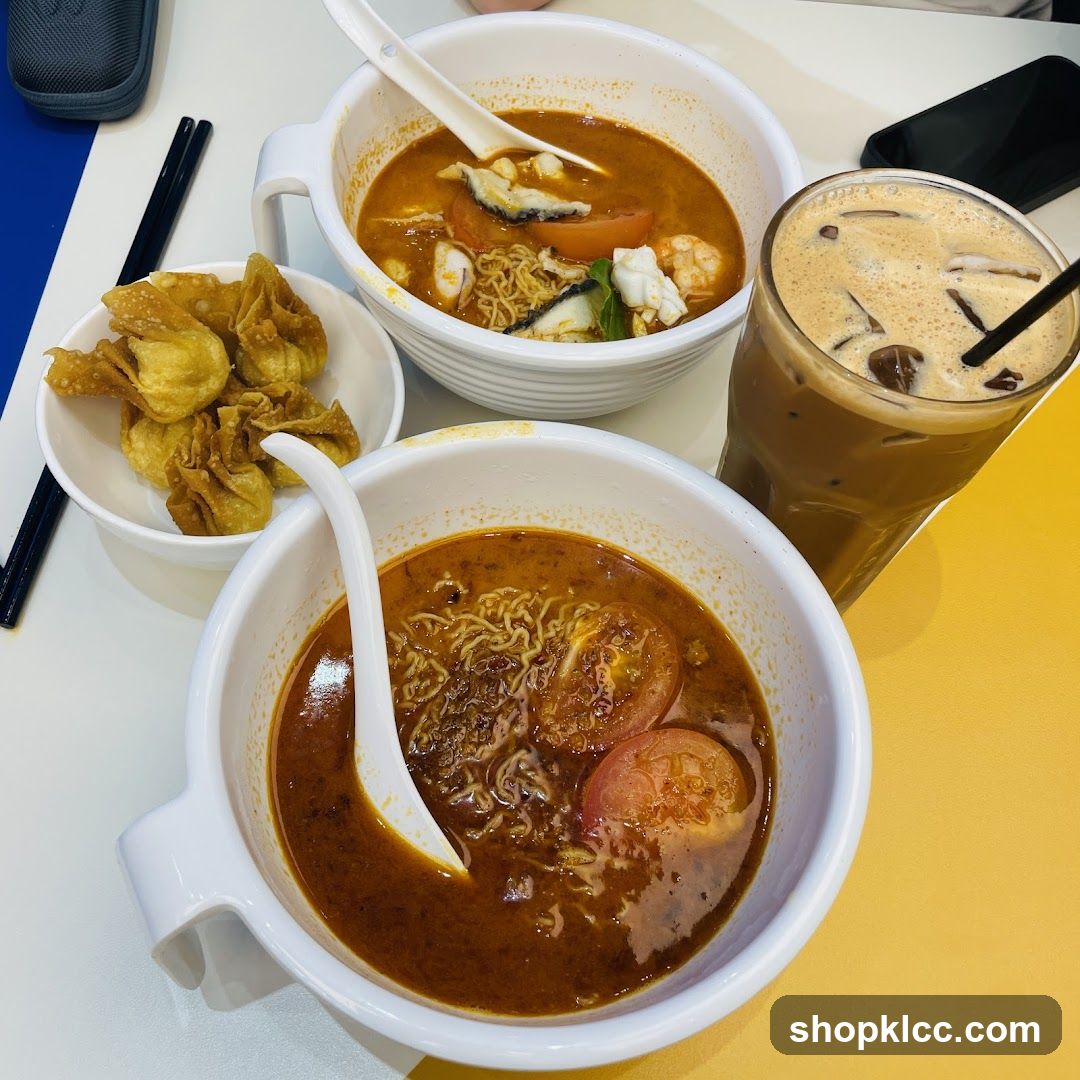 Noodle Soup and Fried Wontons