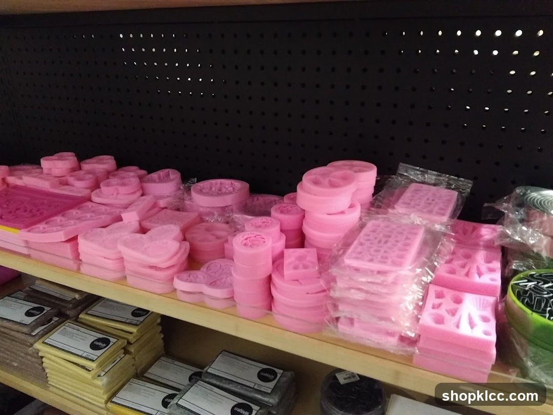 Pink Molds and Craft Supplies