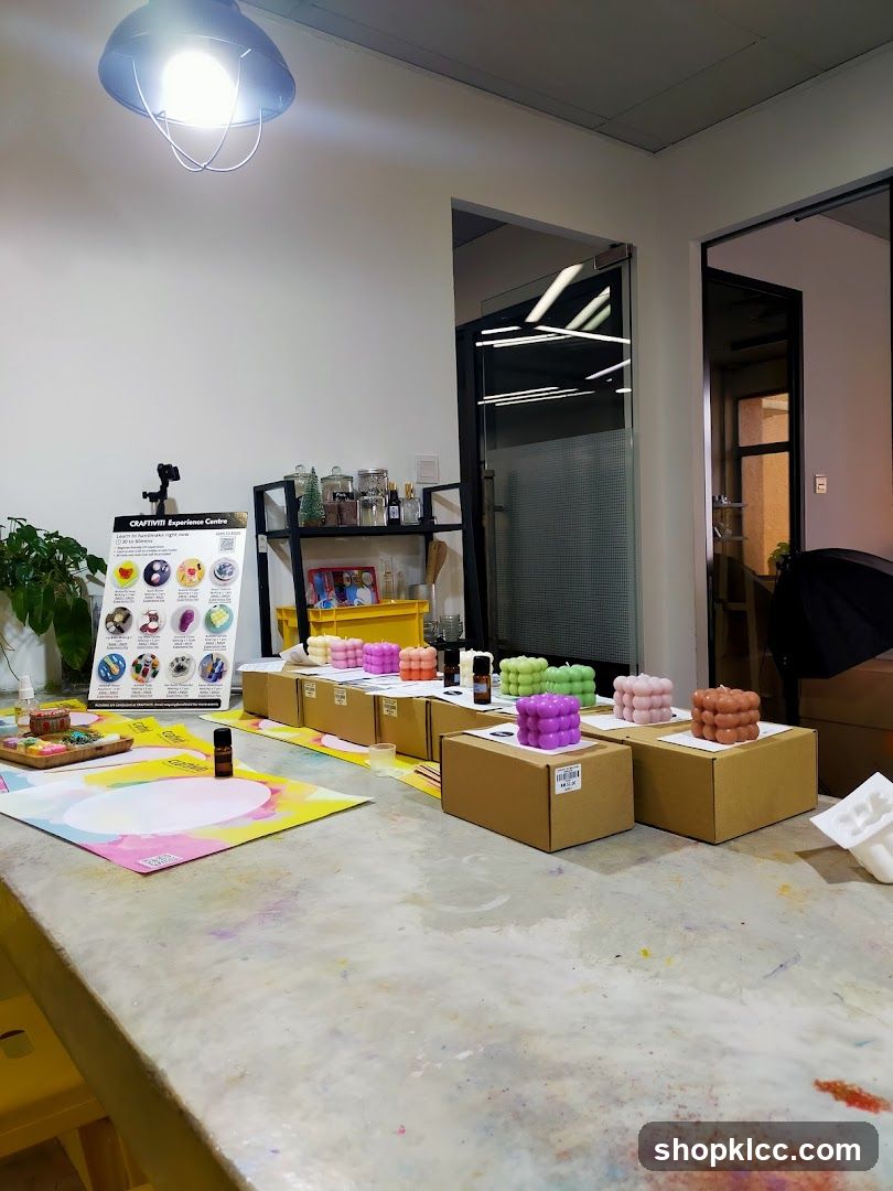 Candle Making Workshop Setup