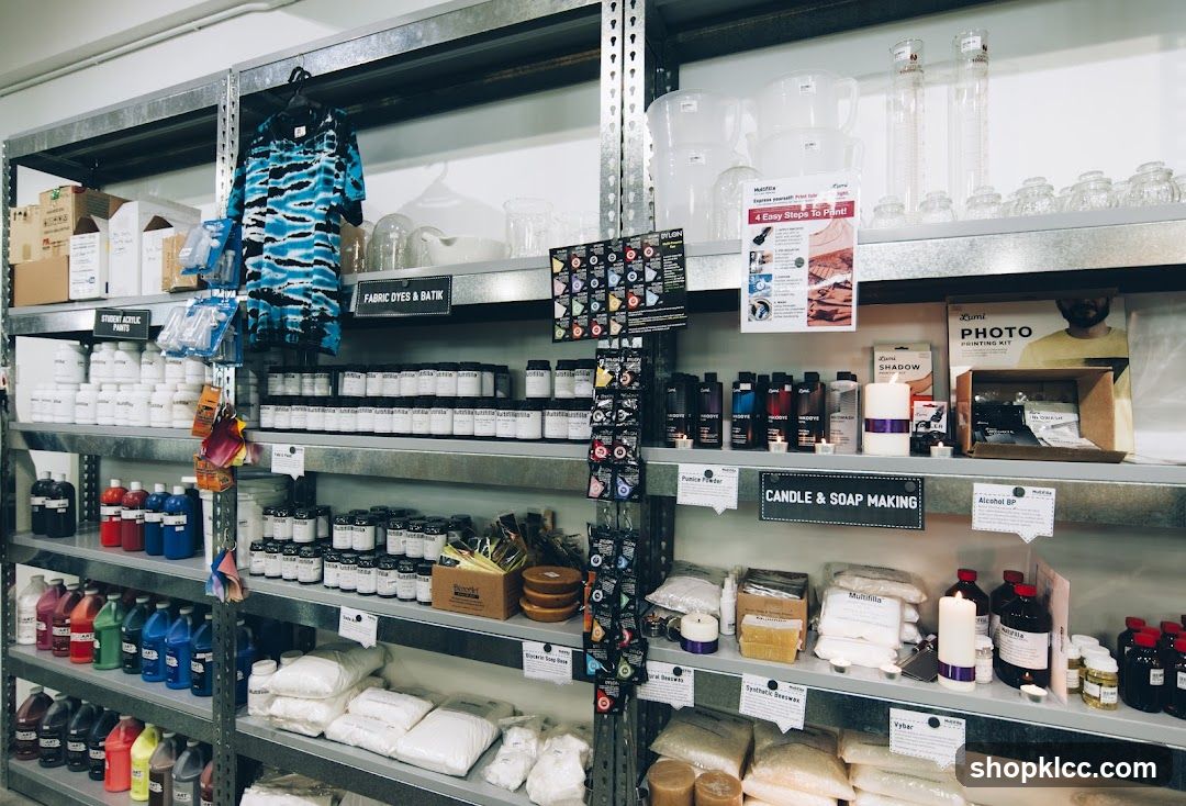 Art Supplies Store Shelves