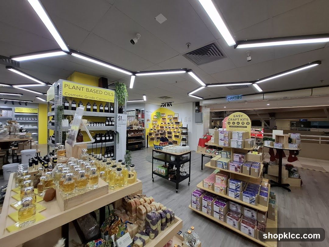 Store Interior with Oils and Craft Kits