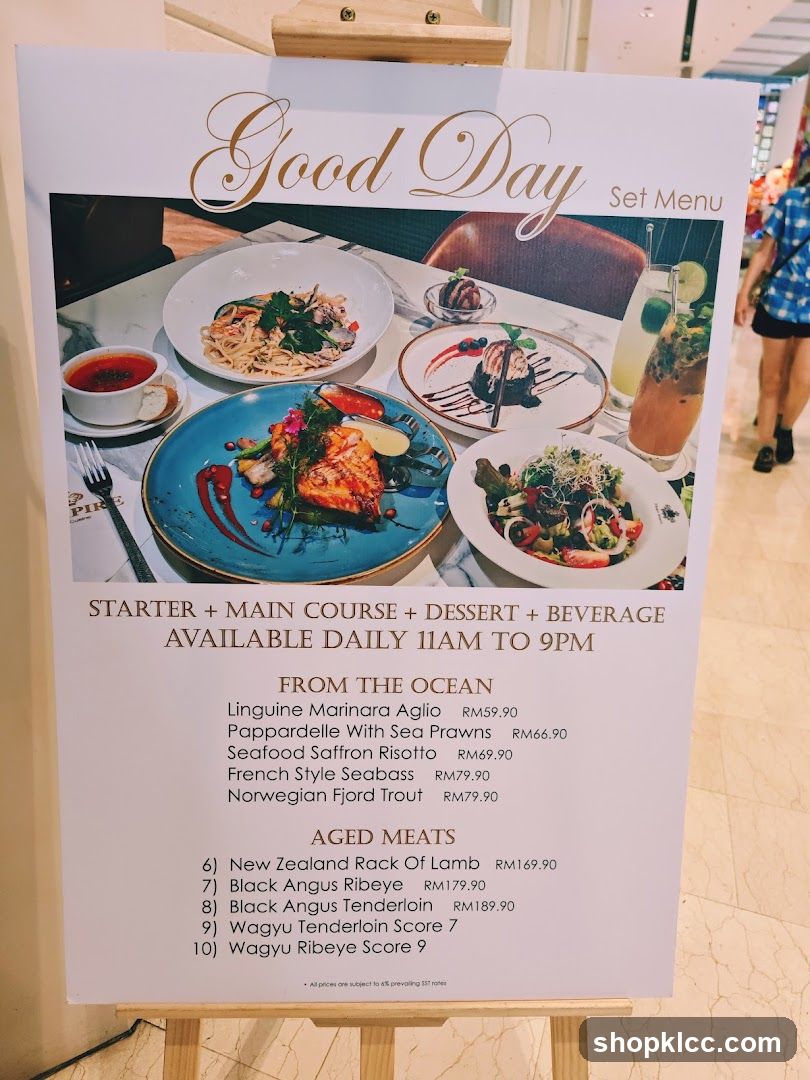 Good Day Set Menu