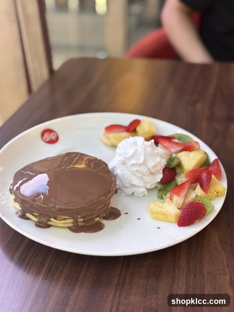 Pancakes with Chocolate and Fruit