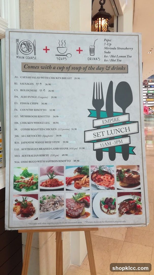 Empire Set Lunch