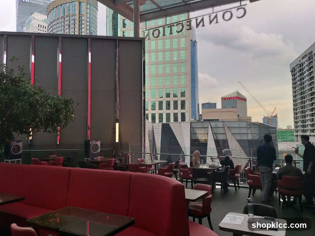 Rooftop Seating Area with City View