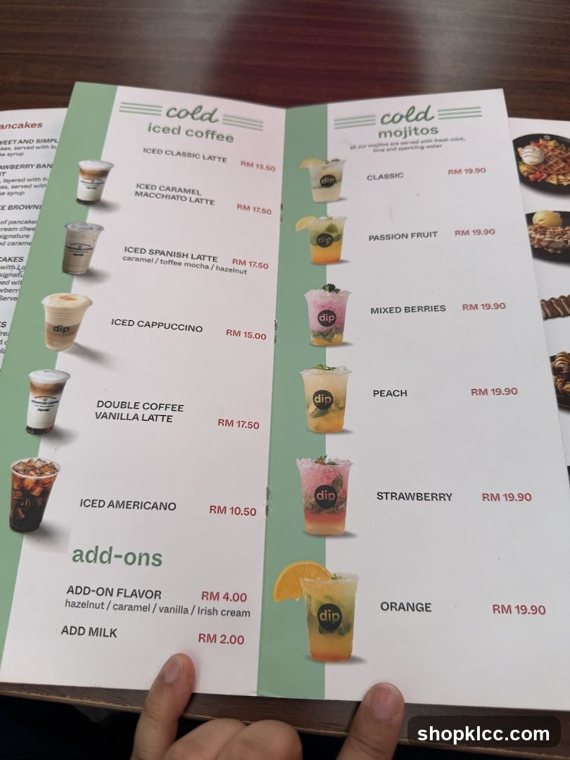 Cold Iced Coffee and Mojitos