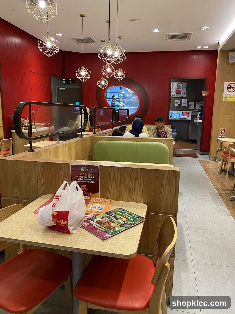 Restaurant Interior with Booth Seating