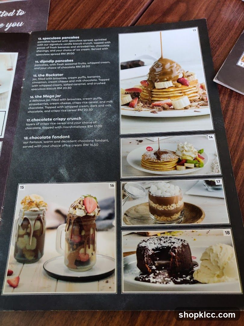 Desserts Menu