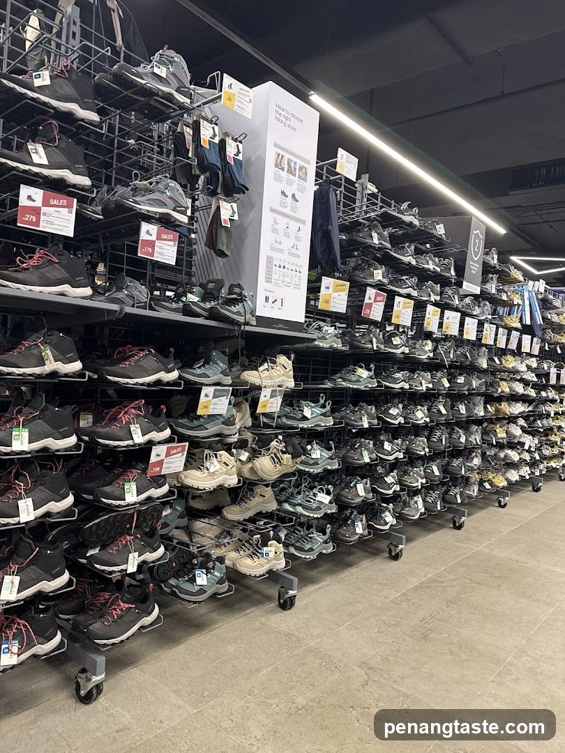 Hiking Shoes Display