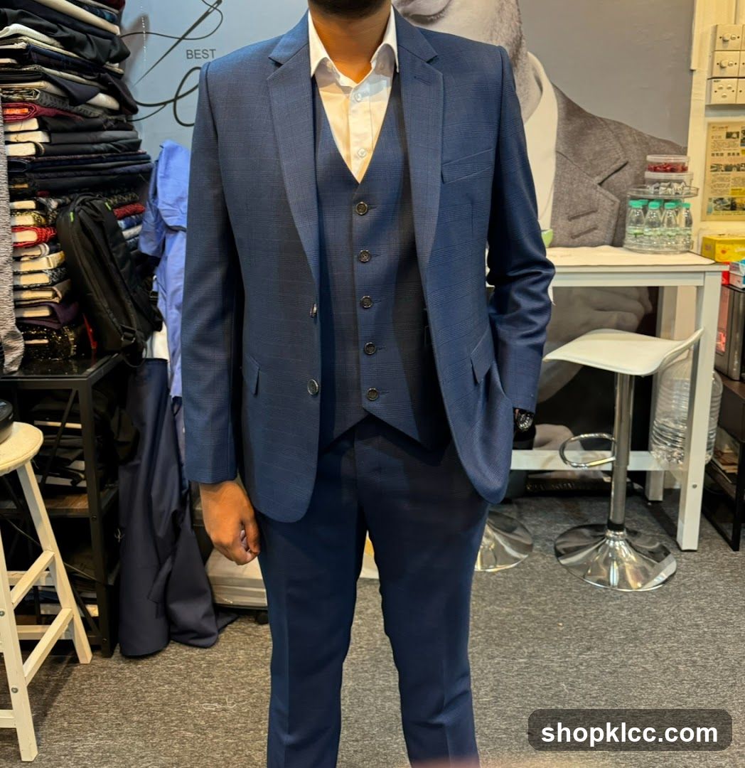 Man in a blue suit