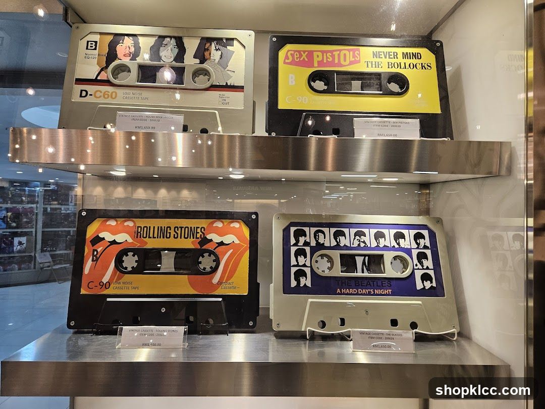 Vintage Cassette Tapes Display