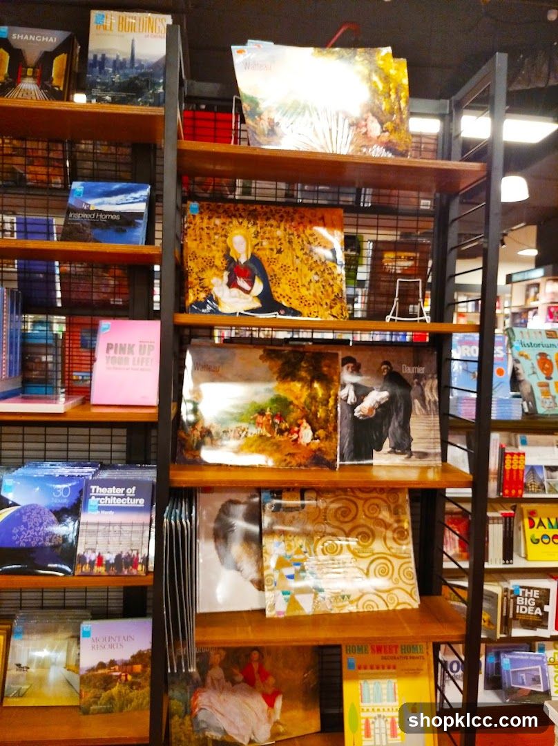 Books and Prints on Shelves