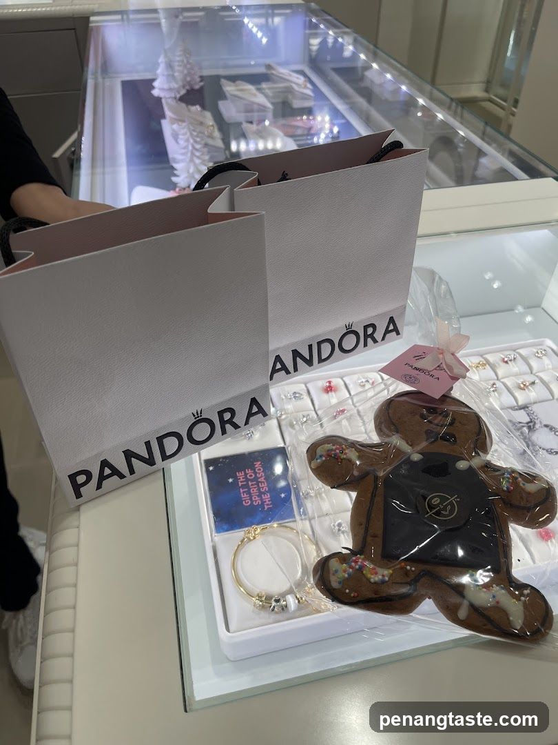 Pandora Shopping Bags and Gingerbread Cookie