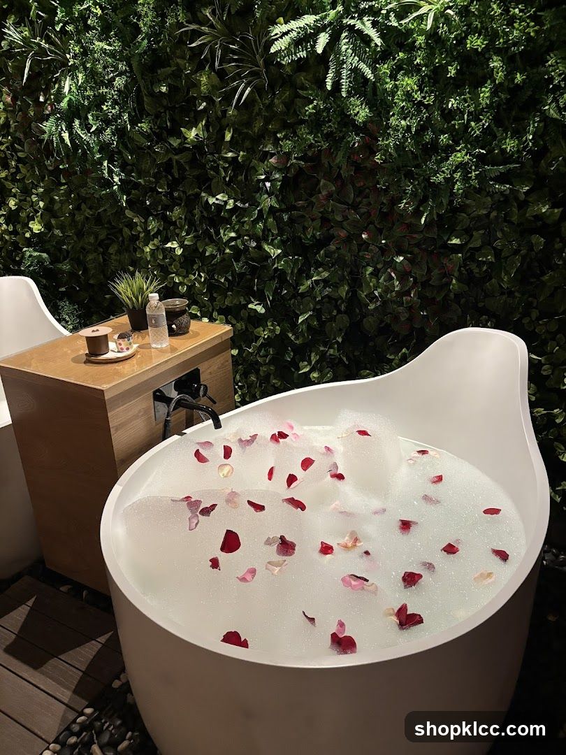 Bathtub with Rose Petals