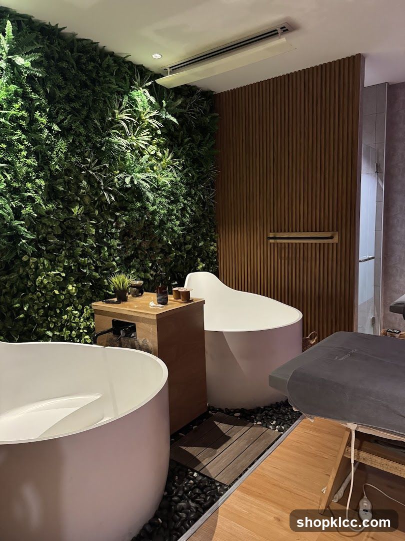 Spa Room with Bathtubs and Massage Table
