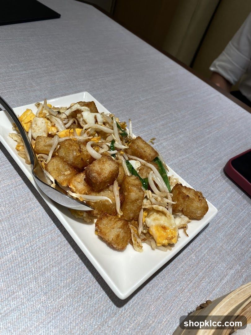 Fried Turnip Cake with Egg and Bean Sprouts