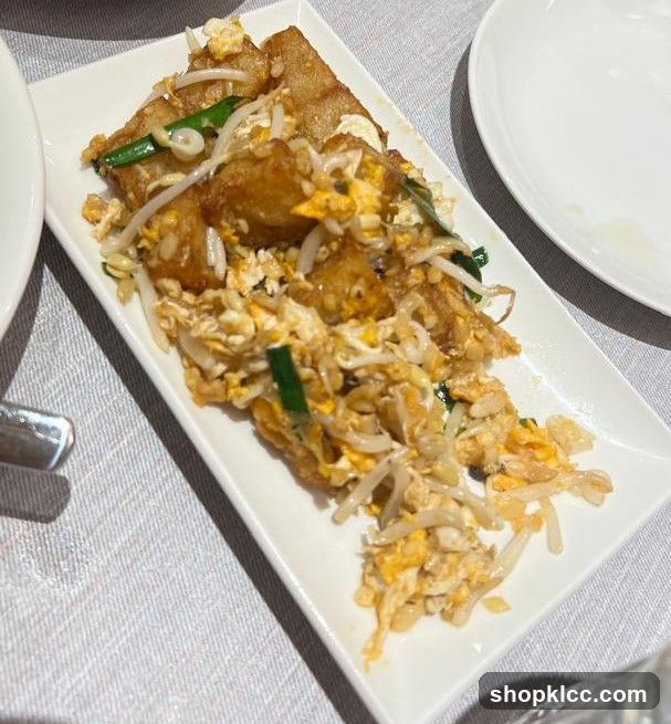 Fried Turnip Cake with Egg and Bean Sprouts
