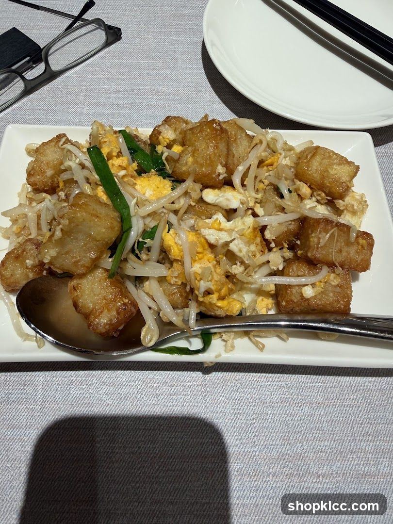 Fried Turnip Cake with Egg and Bean Sprouts