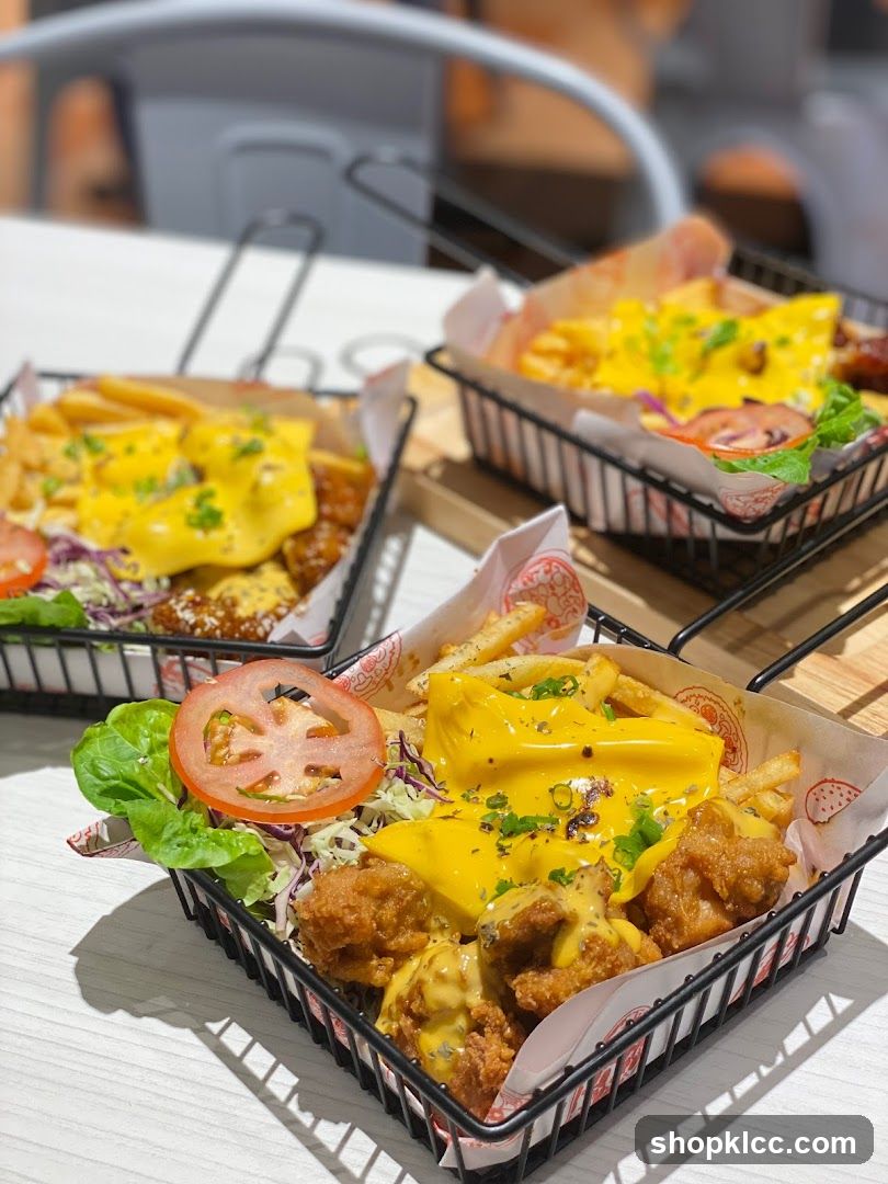 Fried Chicken and Fries with Cheese