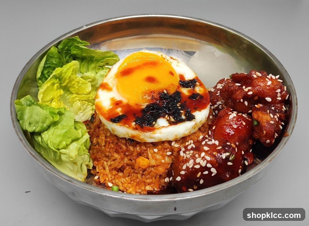 Korean Fried Chicken and Rice Bowl