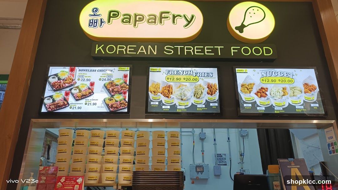 PapaFry Korean Street Food Menu