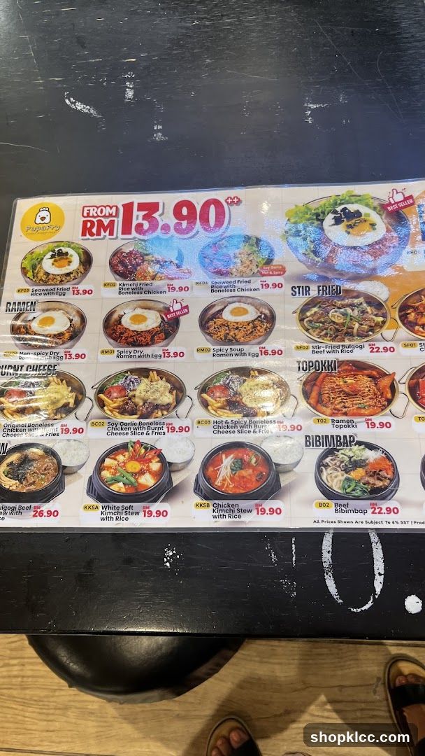 PapaFry Menu