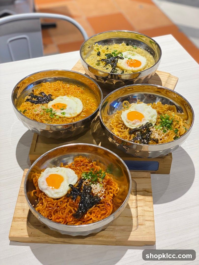 Four Bowls of Instant Noodles