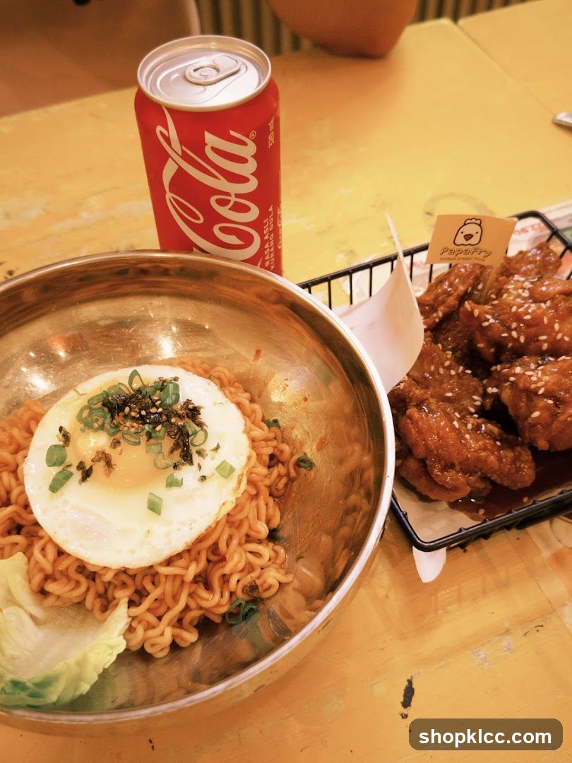 Noodles and Fried Chicken