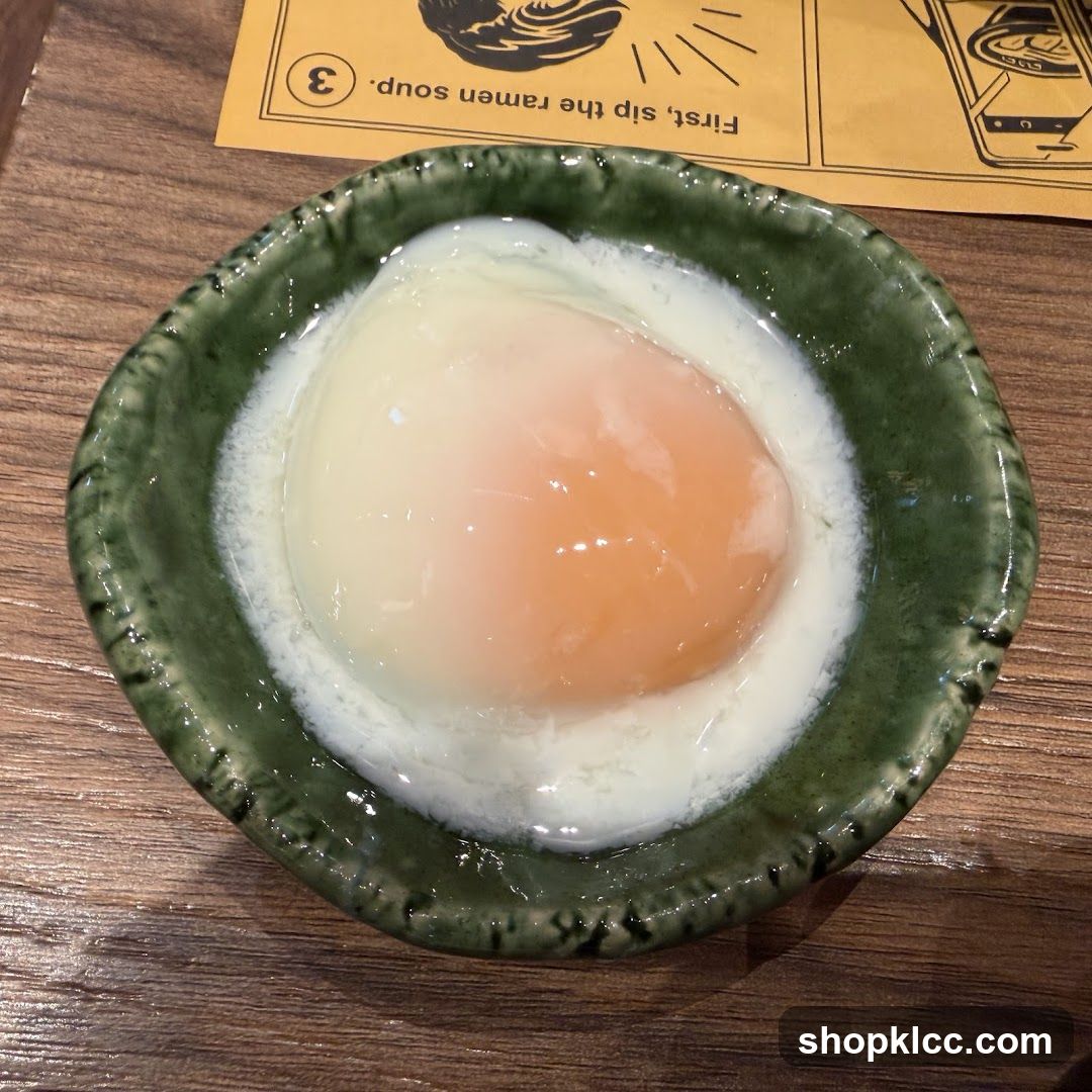 Poached Egg in Green Bowl