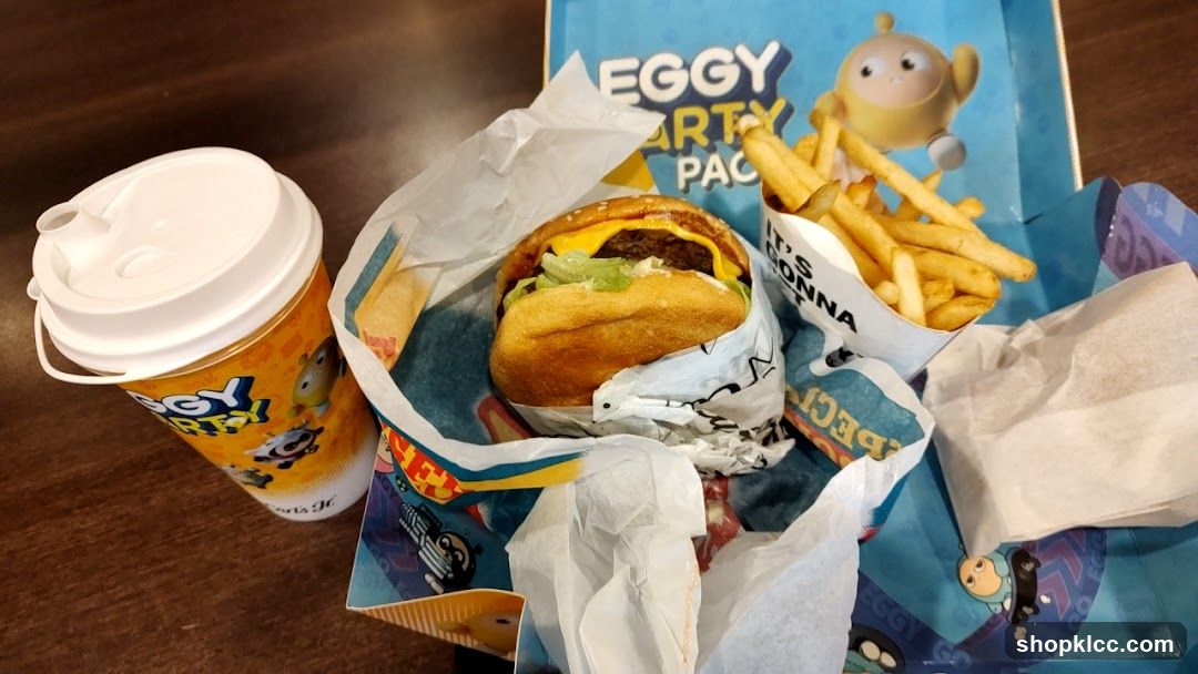 Burger, Fries, and Drink