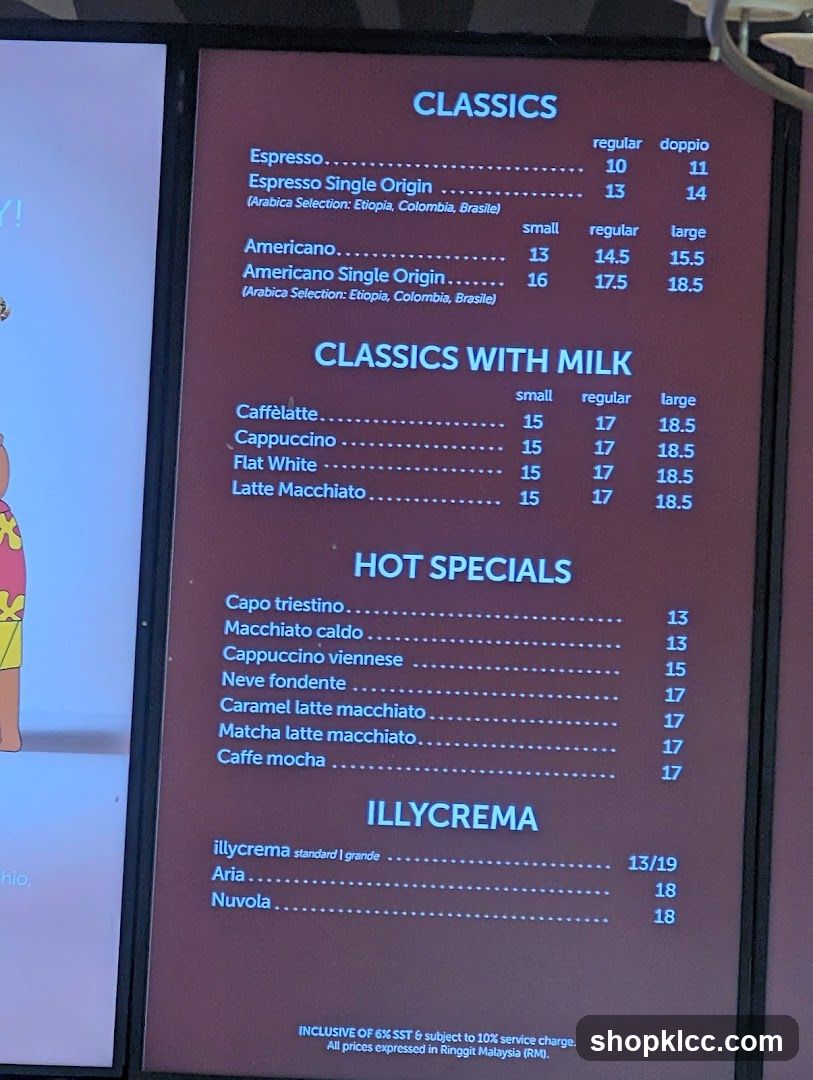Coffee Menu