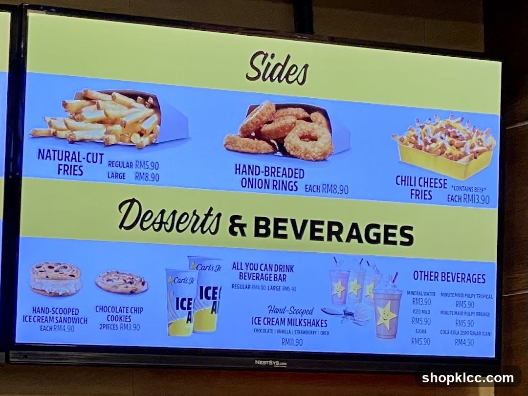 Sides, Desserts & Beverages Menu