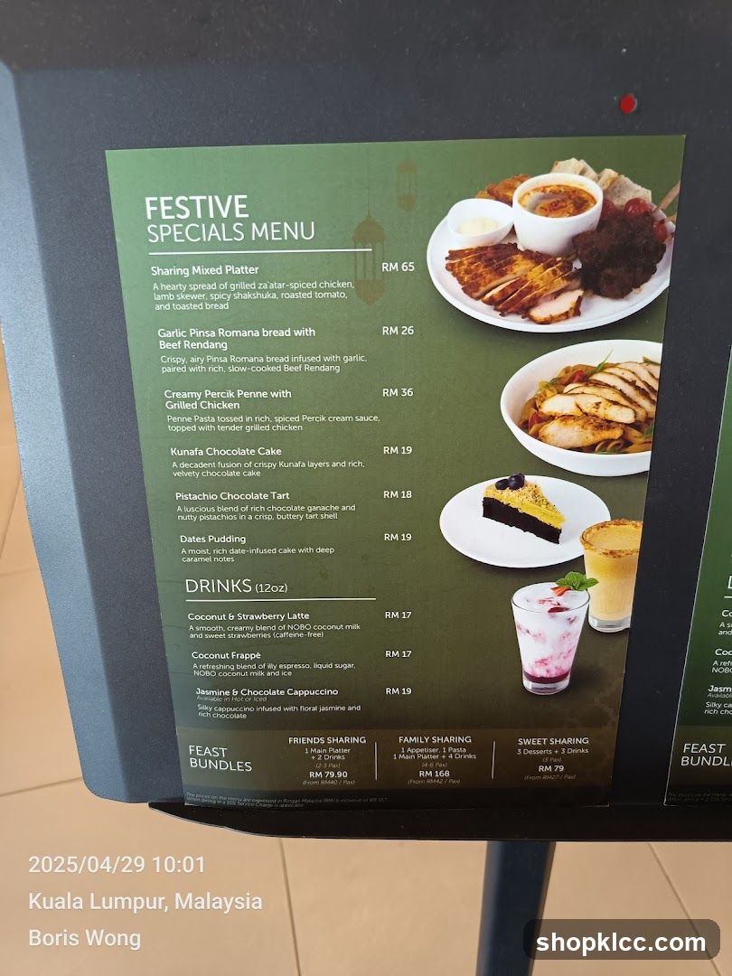 FESTIVE SPECIALS MENU