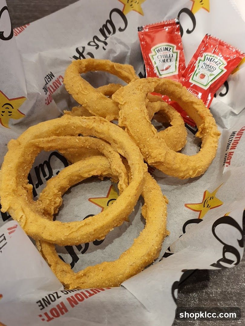 Onion Rings with Condiments