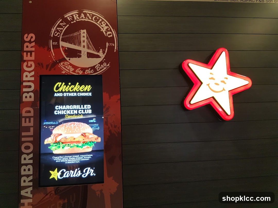Carl's Jr. Menu Display