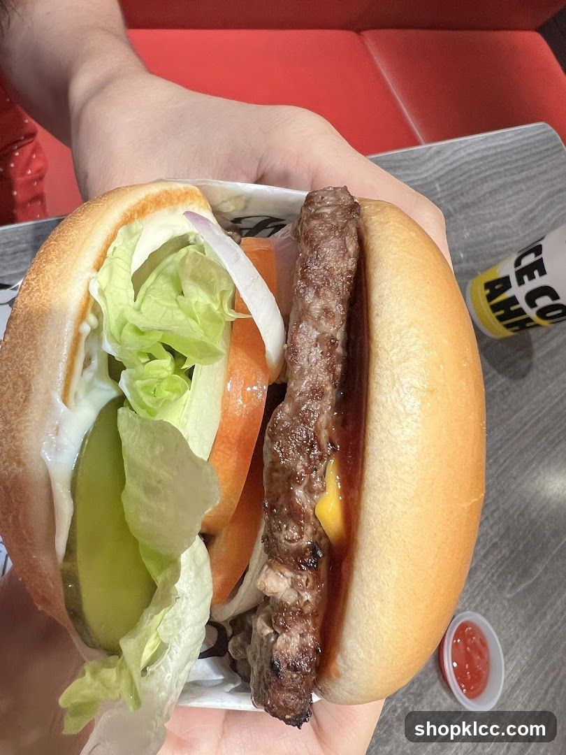 Burger with toppings