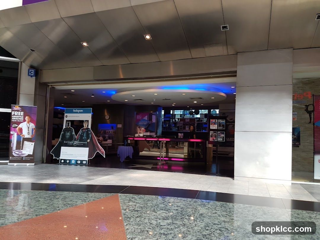 Movie Theater Entrance with Promotions