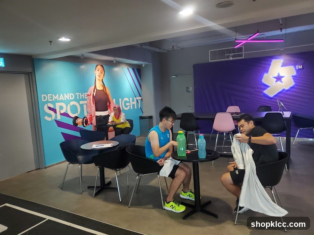 Gym lounge area