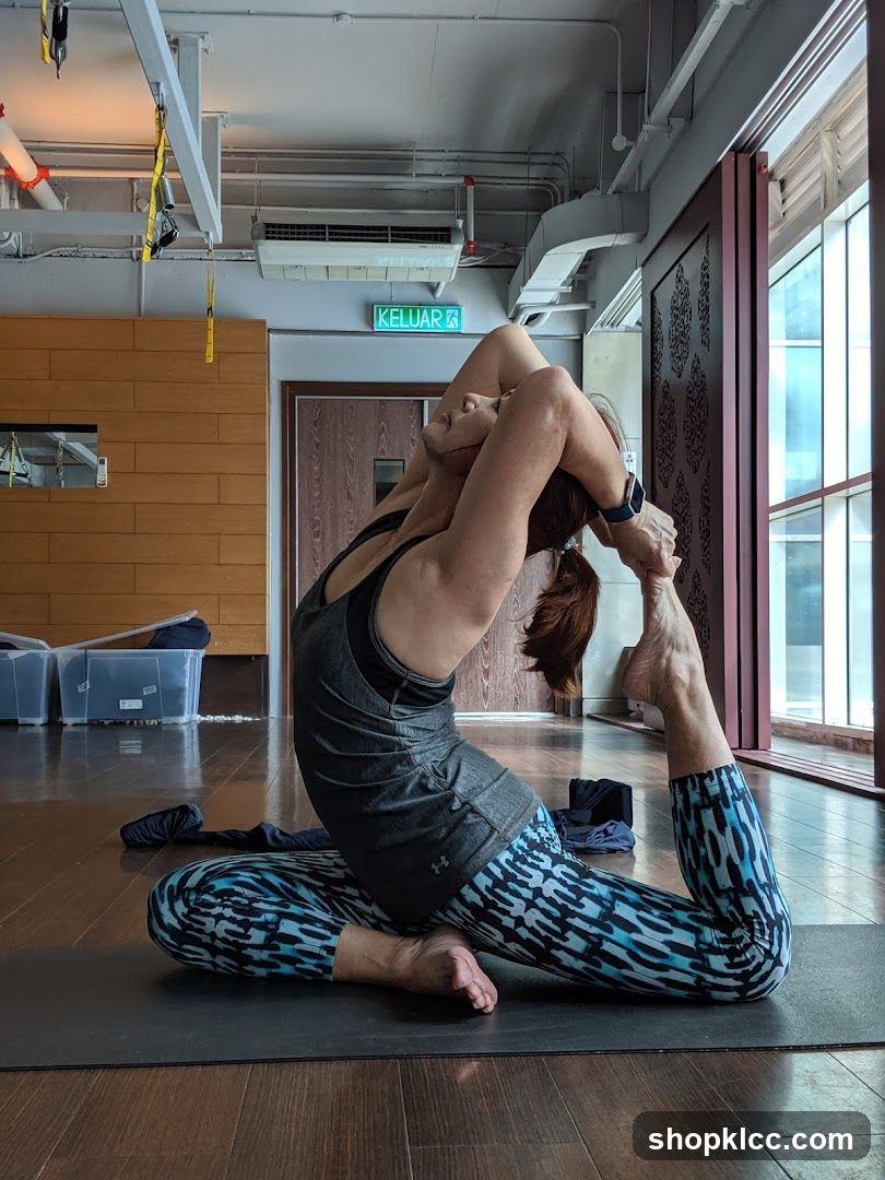 Woman practicing yoga