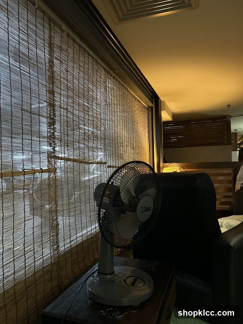 Table Fan by Bamboo Blinds