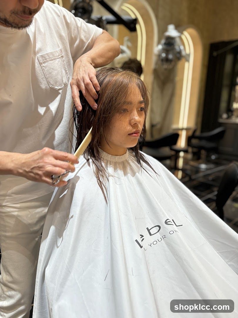 Haircut in Progress