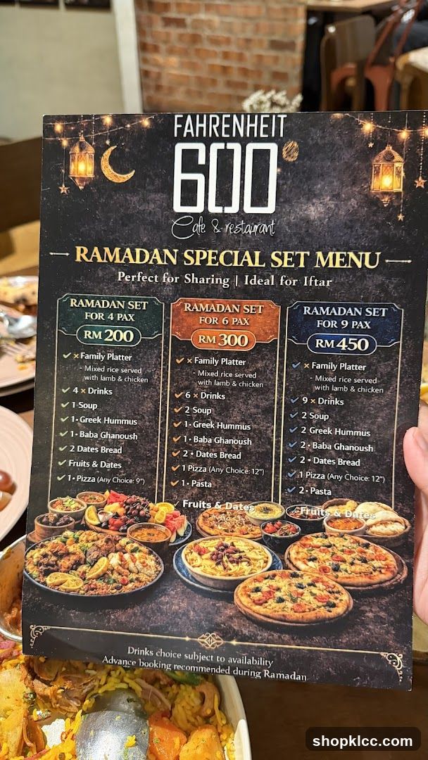 Fahrenheit 600 Cafe & Restaurant Ramadan Special Set Menu