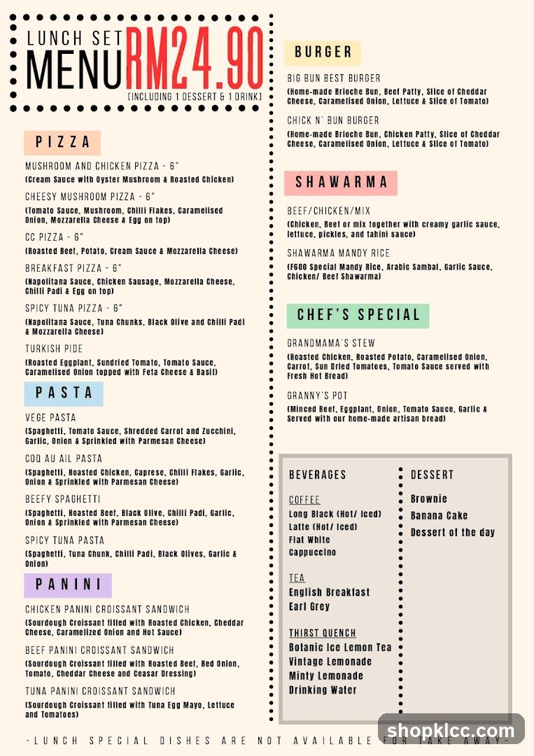 Lunch Set Menu