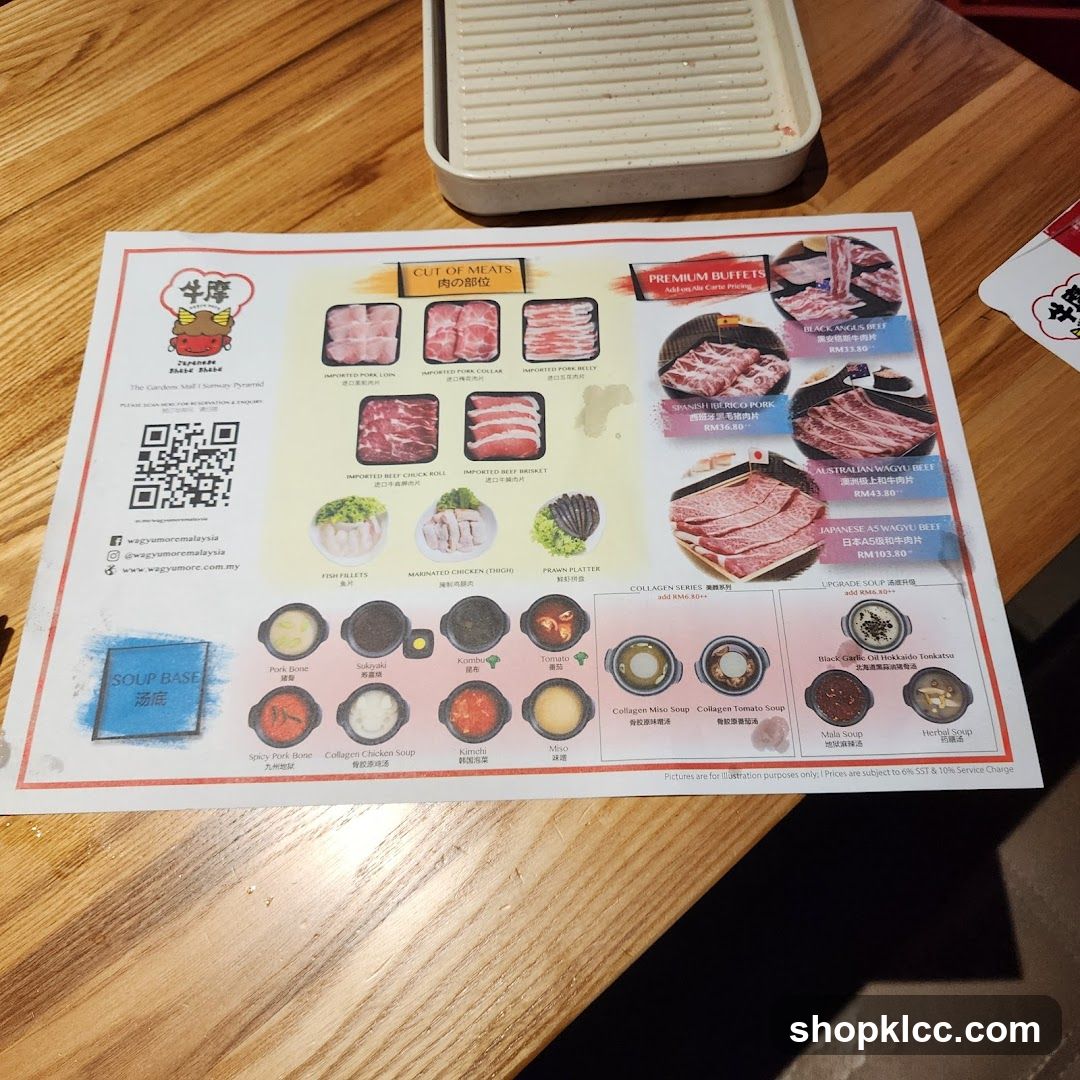 Wagyu More Menu