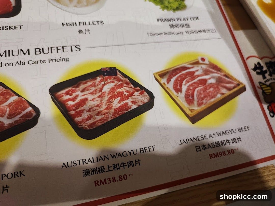 Premium Buffets Ala Carte Pricing