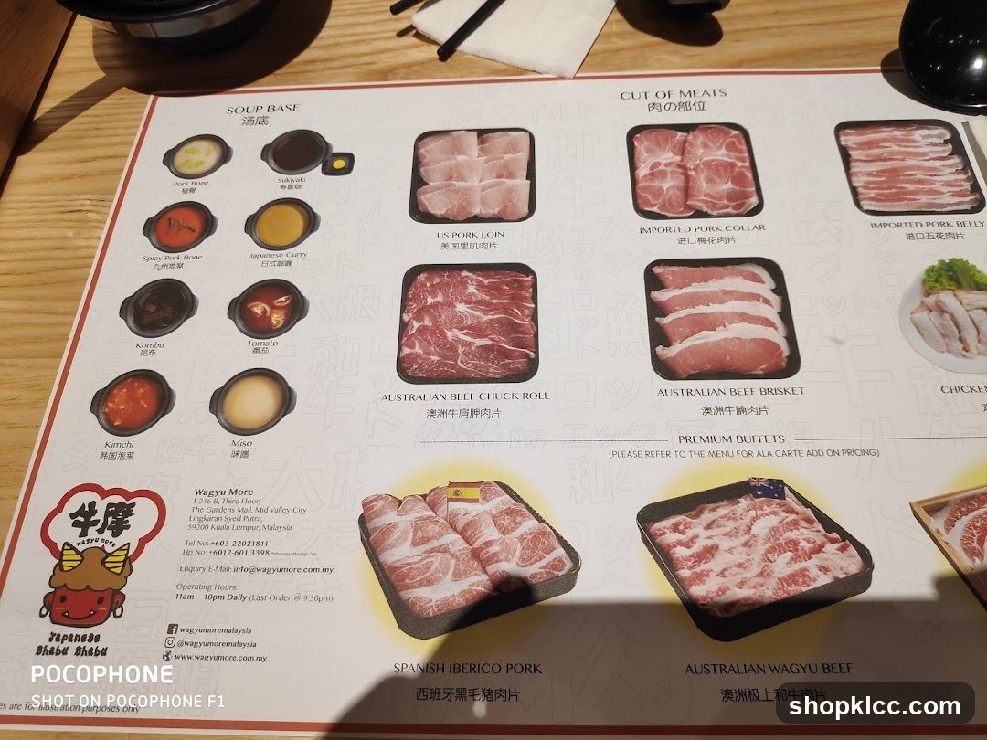 Wagyu More Menu