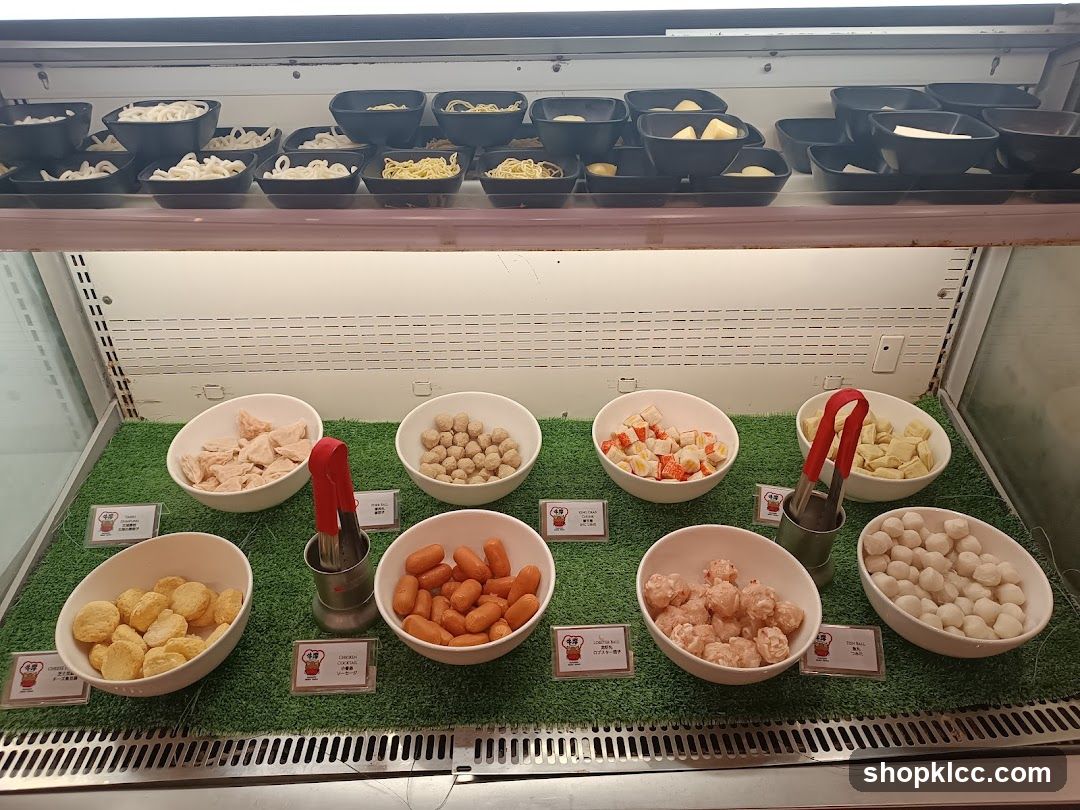 Buffet Display with Assorted Ingredients